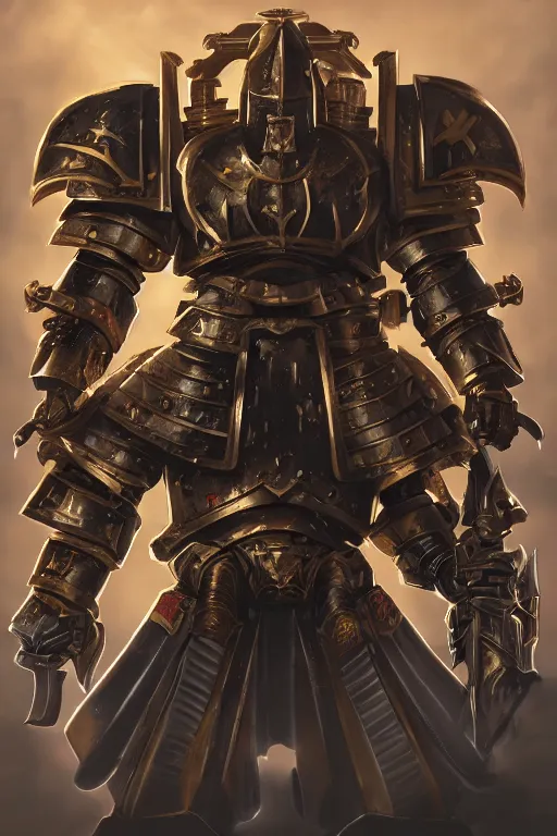 Image similar to armor portrait heros warhammer 4 0 k horus heresy fanart - the primarchs emperor by johannes helgeson animated with vfx concept artist & illustrator global illumination ray tracing hdr fanart arstation zbrush central hardmesh 8 k octane renderer comics stylized