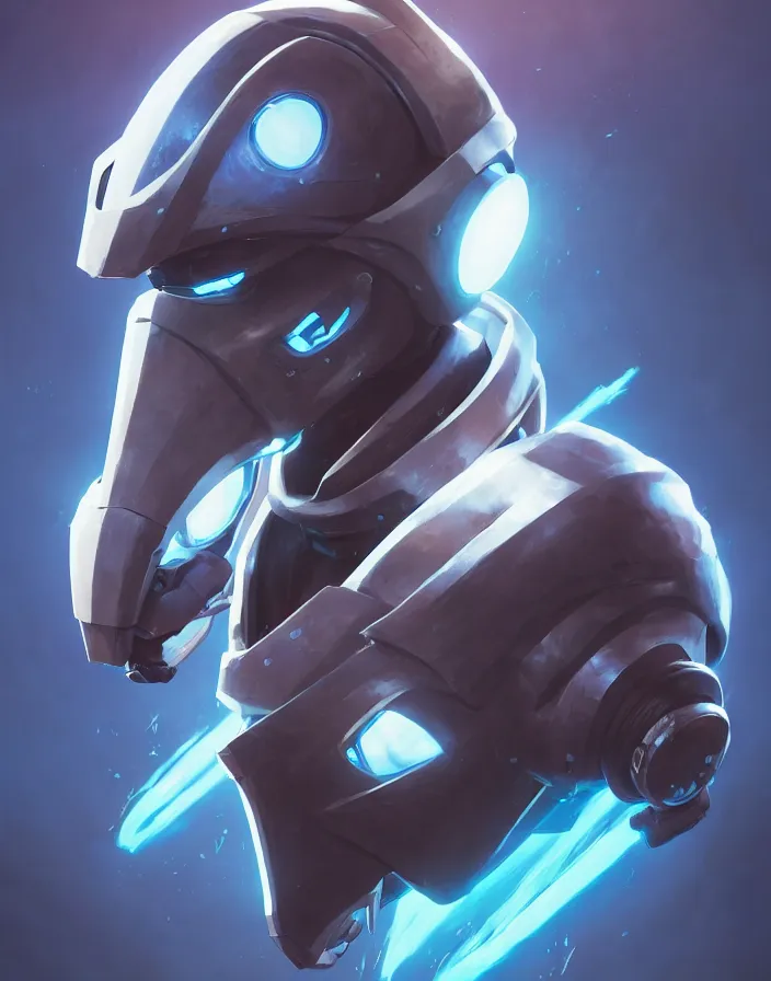 Image similar to epic mask helmet robot ninja portrait stylized as fornite style game design fanart by concept artist gervasio canda, behance hd by jesper ejsing, by rhads, makoto shinkai and lois van baarle, ilya kuvshinov, rossdraws global illumination radiating a glowing aura global illumination ray tracing hdr render in unreal engine 5