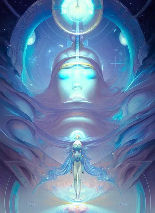 Image similar to symmetry!! aquarius!!!! highly detailed, high contrast, light reflection, trippy, nebula, trending on art station by artgem, by peter mohrbacher, by wlop, by ruan jia