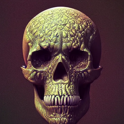 Image similar to portrait_of_a_melting_skull._intricate_abstract._psychedelic_liquod_embossed_intricate_artwork._by_Tooth_Wu_wlop_beeple_dan_mumford._octane_render_trending_on_artstat