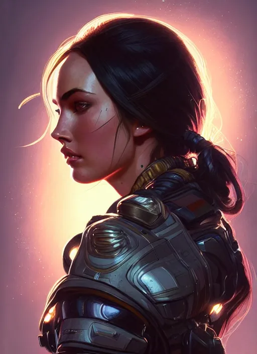 Prompt: portrait of apex legends megan fox, intricate, elegant, glowing lights, highly detailed, digital painting, artstation, glamor pose, concept art, smooth, sharp focus, illustration, art by artgerm and greg rutkowski, artey freytag