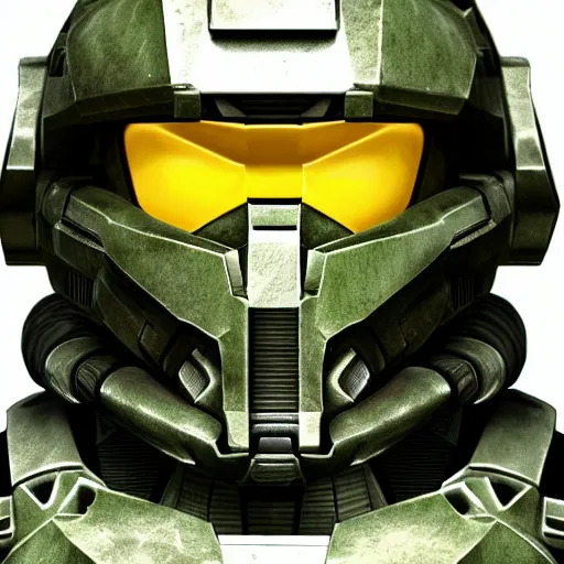 Image similar to super detailed professional photo portrait of the master chief from halo