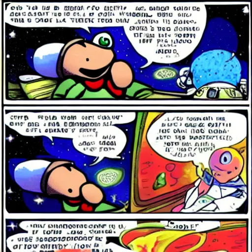 Image similar to toad in space smokes weed, singularity, popular artist