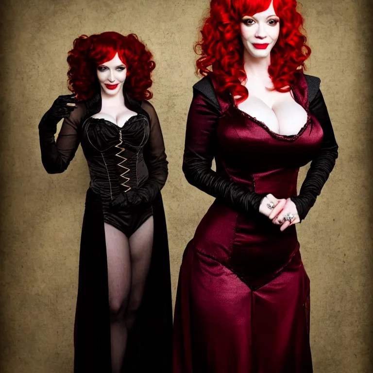 Prompt: full body photograph of christina hendricks as a vampire queen, extremely detailed. dslr. 8 5 mm.