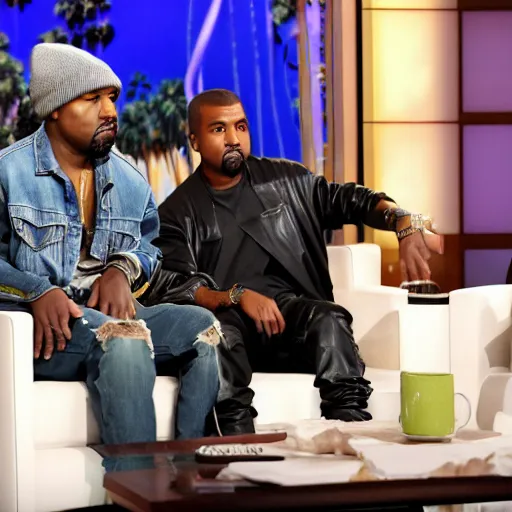 Image similar to Kanye West on the Ellen show 4K detail