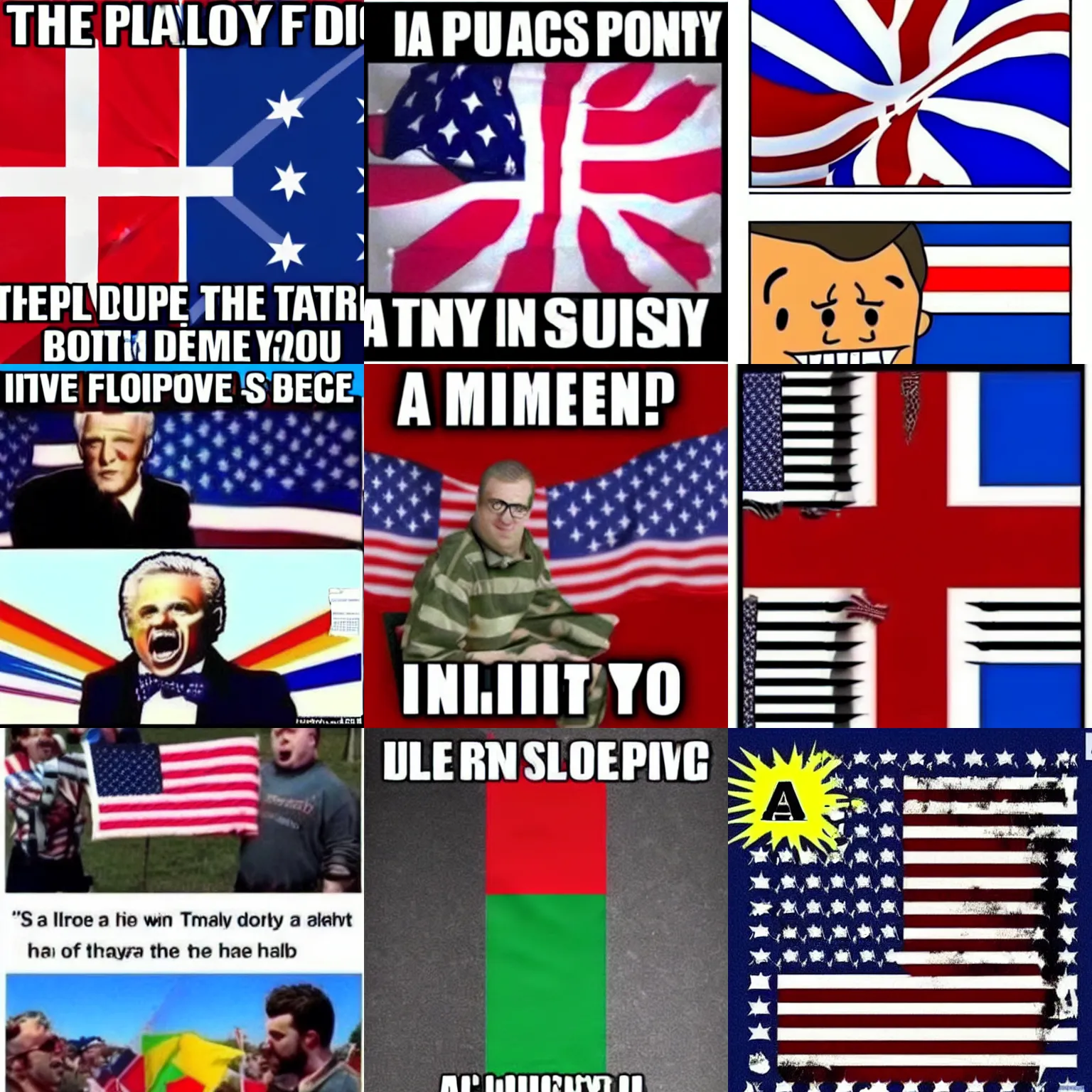 Prompt: a hilarious flag meme, iFunny
