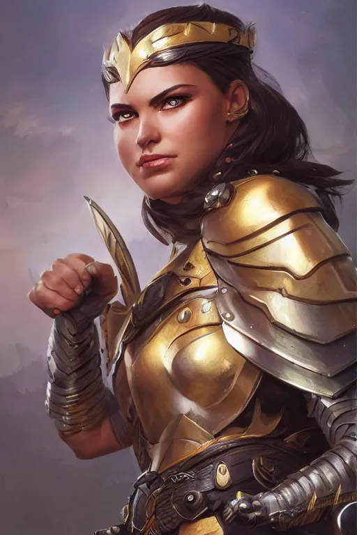 Image similar to amazon valkyrie athena, d & d, fantasy, portrait, highly detailed, headshot, digital painting, trending on artstation, concept art, sharp focus, illustration, art by artgerm and greg rutkowski and magali villeneuve