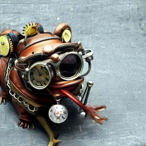 Prompt: a rat with steampunk googles, from Final fantasy