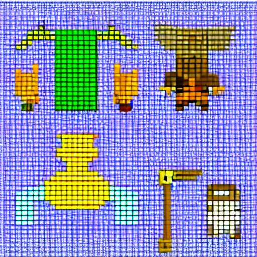 Image similar to pixel medieval warrior, sprite sheet,