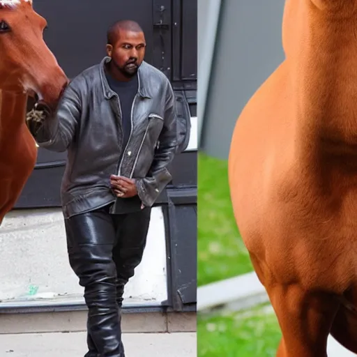 Image similar to centaur as kanye with horsebody, kanye horse, kanye centaur, centaur