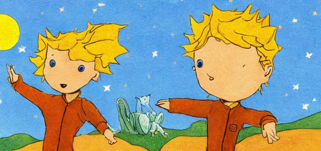 Image similar to The Little Prince Visits Earth