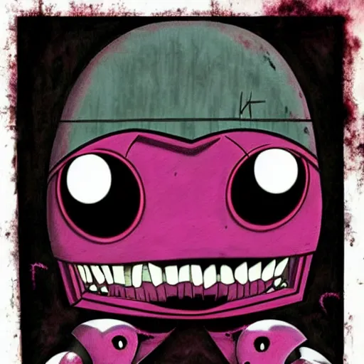 Image similar to invader zim, horror movie poster, hyperrealism