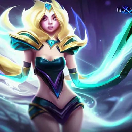 Image similar to Splash art of Lux from League of Legends, League of Legends champion splashart, Riot Games, digital art