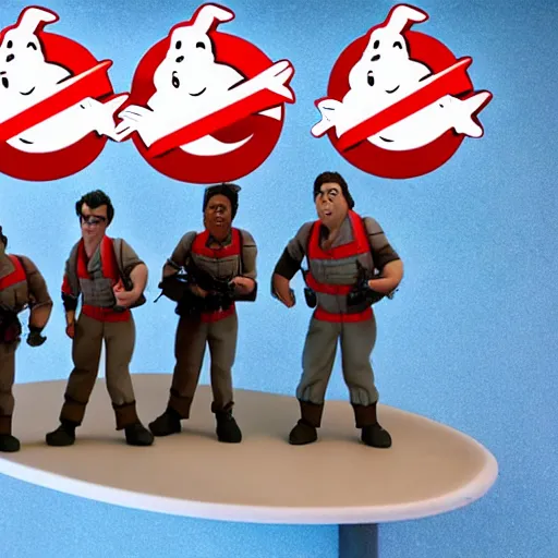 Prompt: Claymation Ghostbusters