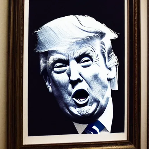 Image similar to donald trump by banksy,