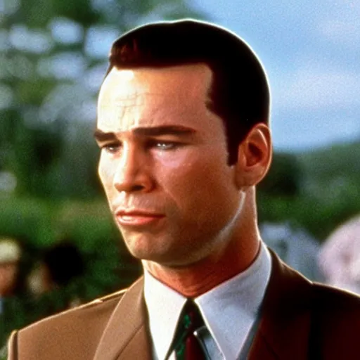 Image similar to john travolta as forrest gump