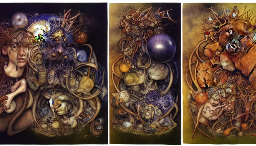 Image similar to the two complementary forces that make up all aspects and phenomena of life, by Brian Froud