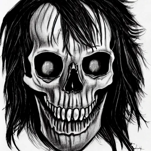 Image similar to noel fielding skull