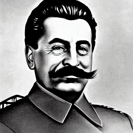 Image similar to portrait photo of stalin, elegant