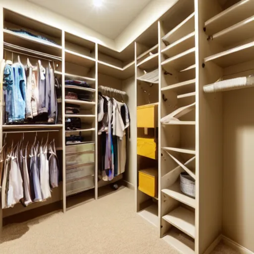 Image similar to a real estate home interior photo. a closet that goes to another dimension,