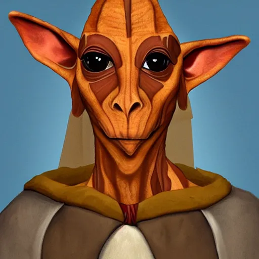 Image similar to a shakespearian jar jar binks