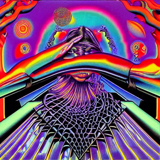 Image similar to post - punk new age album cover, psychedelic, magic, alex gray