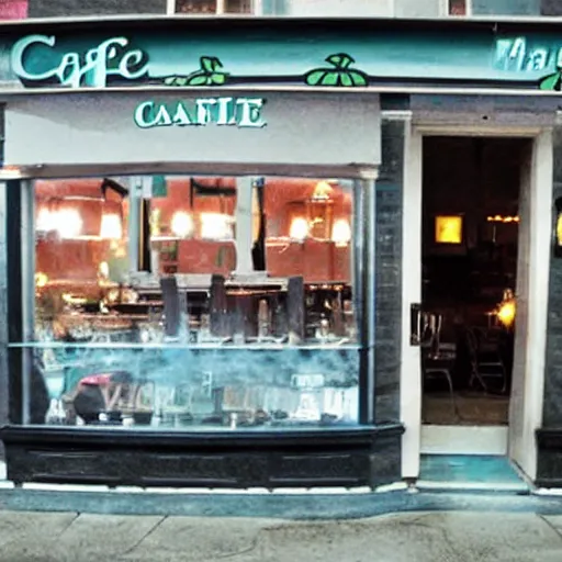 Image similar to cafe made out of vapor