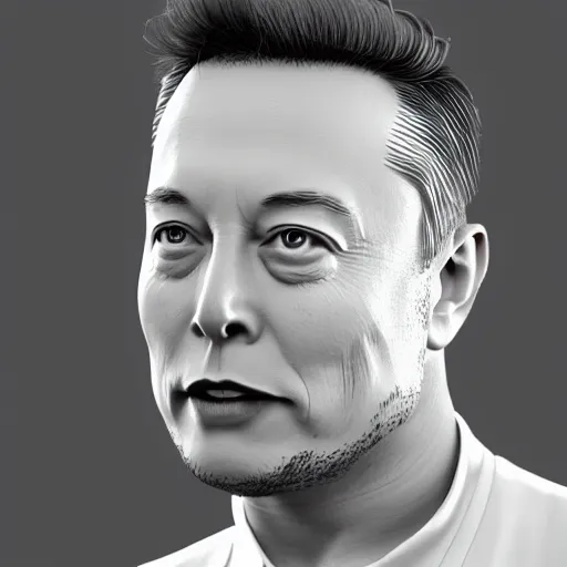Prompt: Elon Musk 3D render