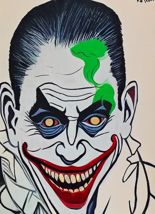 Prompt: the joker 2 0 1 9, by pablo ruiz picasso, pablo ruiz picasso style