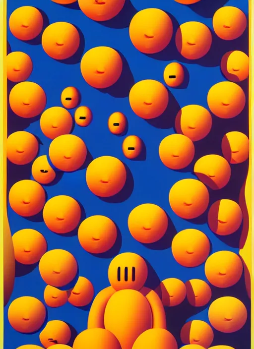 Image similar to inflated men by shusei nagaoka, kaws, david rudnick, airbrush on canvas, pastell colours, cell shaded, 8 k