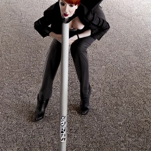 Image similar to christina hendricks riding pole,