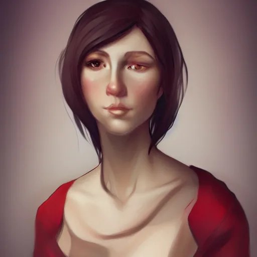 Image similar to Portrait of young Boxxy with sidebuzzed haircut, slight nerdy smile, elegant, digital painting, artstation, concept art, smooth, sharp focus, illustration, art by artgerm and greg rutkowski and alphonse mucha