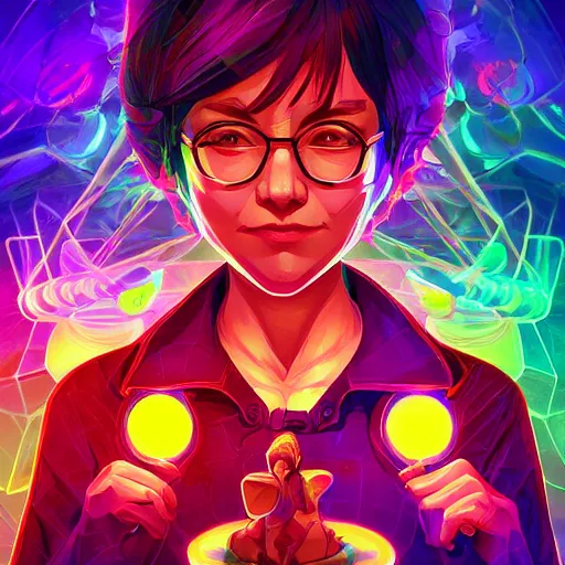 Image similar to skill magic geek inside matrix deepdream radiating a glowing aura stuff loot legends stylized digital illustration video game icon artstation lois van baarle, ilya kuvshinov, rossdraws,