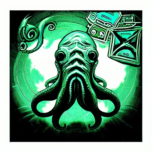 Prompt: fisheye lens of cthulhu