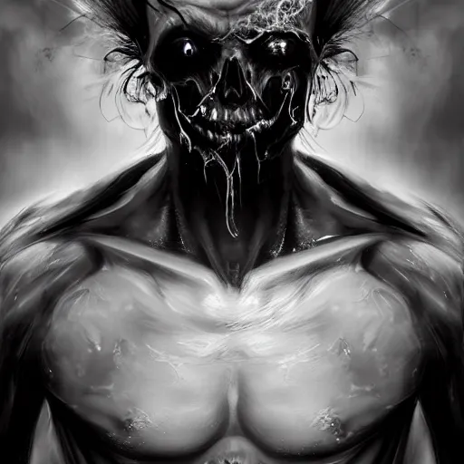 Prompt: dreamy portrait of a cool male personification of death with glooming eyes, smoking a cigar, upper body visible, ultra realistic, black and white highly detailed, hd, sharp focus, cinematic lighting, mood lighting, realistic, photorealistic, vivid colors, photograph, digital art, non blurry, sharp, artstation, smooth, illustration
