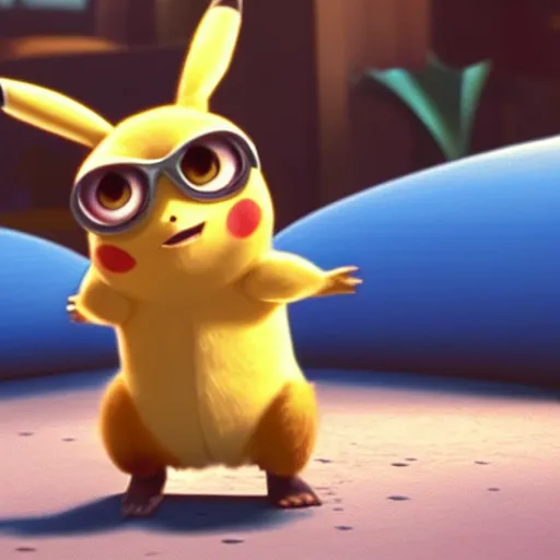 Prompt: Pikachu As seen in Pixar animated movie Wall-e 4K quality super realistic