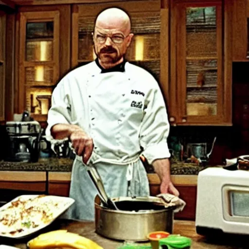 Prompt: walter white cooking