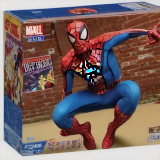 Image similar to spider-man on a cereal box, 8k realistic photo