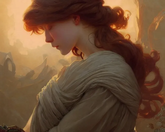 Image similar to photography of elizabeth shippen green, deep focus, d & d, fantasy, intricate, elegant, highly detailed, digital painting, artstation, concept art, matte, sharp focus, illustration, hearthstone, art by artgerm and greg rutkowski and alphonse mucha