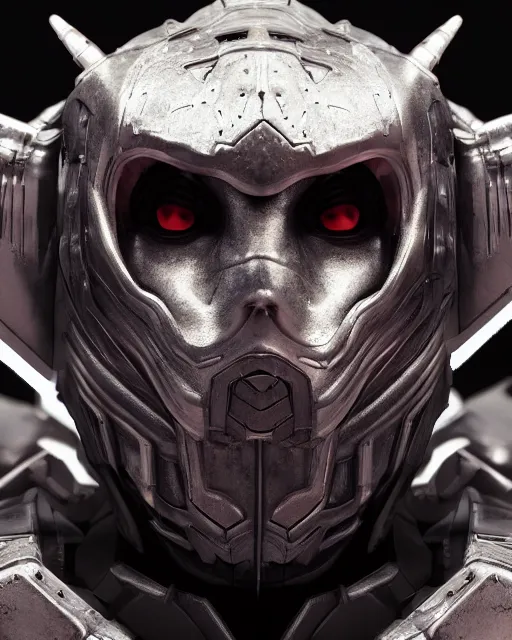 Prompt: a dark sci fi close up portrait of a demon emperor wearing futuristic sci fi armor made of metal plates surrounded by floating spheres, cinematic lighting, smooth, high detail, dark fantasy, unreal engine, octane render, by vitaly bulgarov artstation, golden rule, sense of action, fog volumes, vivid color glow, post processing, cgsociety