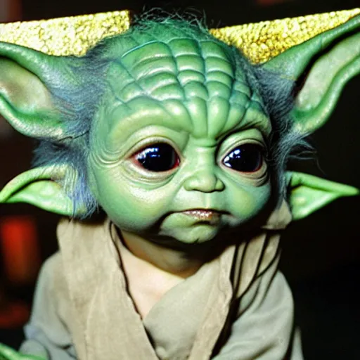 Image similar to baby yoda as Cleopatra