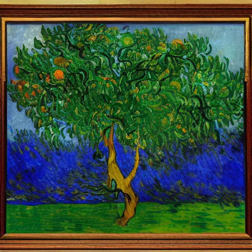 Image similar to mango tree painted by van goch