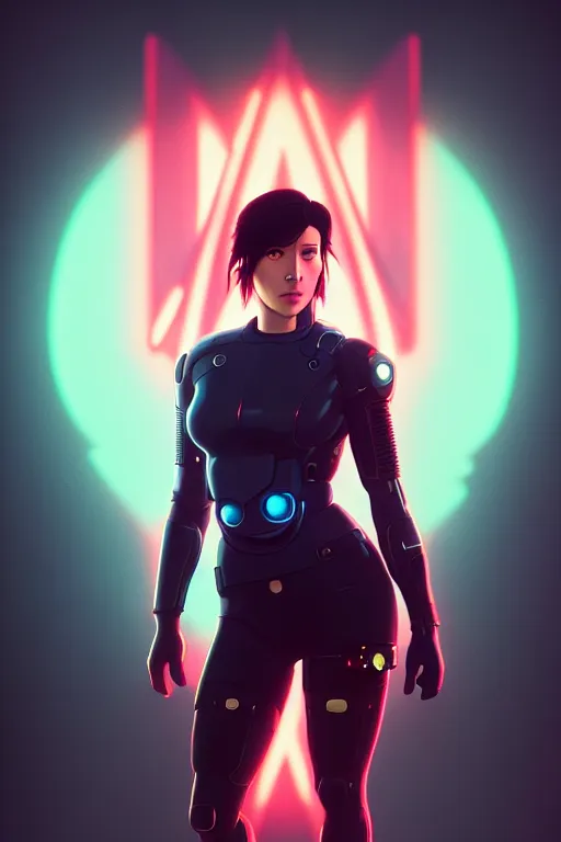 Image similar to 3 / 4 portrait, major mira killian from ghost in a shell, night, crop top, beautiful, in a modern city, neon signs, jewelry, artstation, william bouguereau, rossdraws, greg rutkowski, super detailed, realistic, octane render, volumetric, cinematic, 8 k