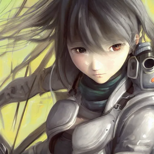 Image similar to dynamic composition, motion, ultra-detailed, incredibly detailed, a lot of details, amazing fine details and brush strokes, colorful and grayish palette, smooth, HD semirealistic anime CG concept art digital painting, watercolor oil painting of Clean and detailed post-cyberpunk sci-fi close-up schoolgirl in asian city in style of cytus and deemo, blue flame, relaxing, calm and mysterious vibes,, by a Chinese artist at ArtStation, by Huang Guangjian, Fenghua Zhong, Ruan Jia, Xin Jin and Wei Chang. Realistic artwork of a Chinese videogame, gradients, gentle an harmonic grayish colors. set in half-life 2, Matrix, GITS, Blade Runner, Neotokyo Source, Syndicate(2012), dynamic composition, beautiful with eerie vibes, very inspirational, very stylish, with gradients, surrealistic, dystopia, postapocalyptic vibes, depth of field, mist, rich cinematic atmosphere, perfect digital art, mystical journey in strange world