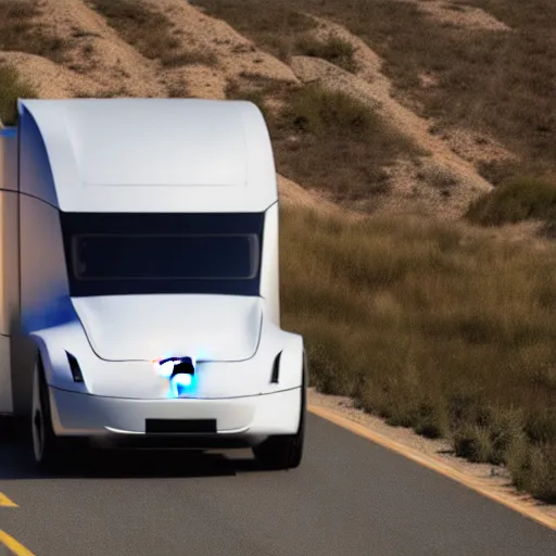 Prompt: photograph, Tesla Cybertruck, by Pete Biro, press release, cinematic, malibu canyon, 8k, depth of field, bokeh. debadged