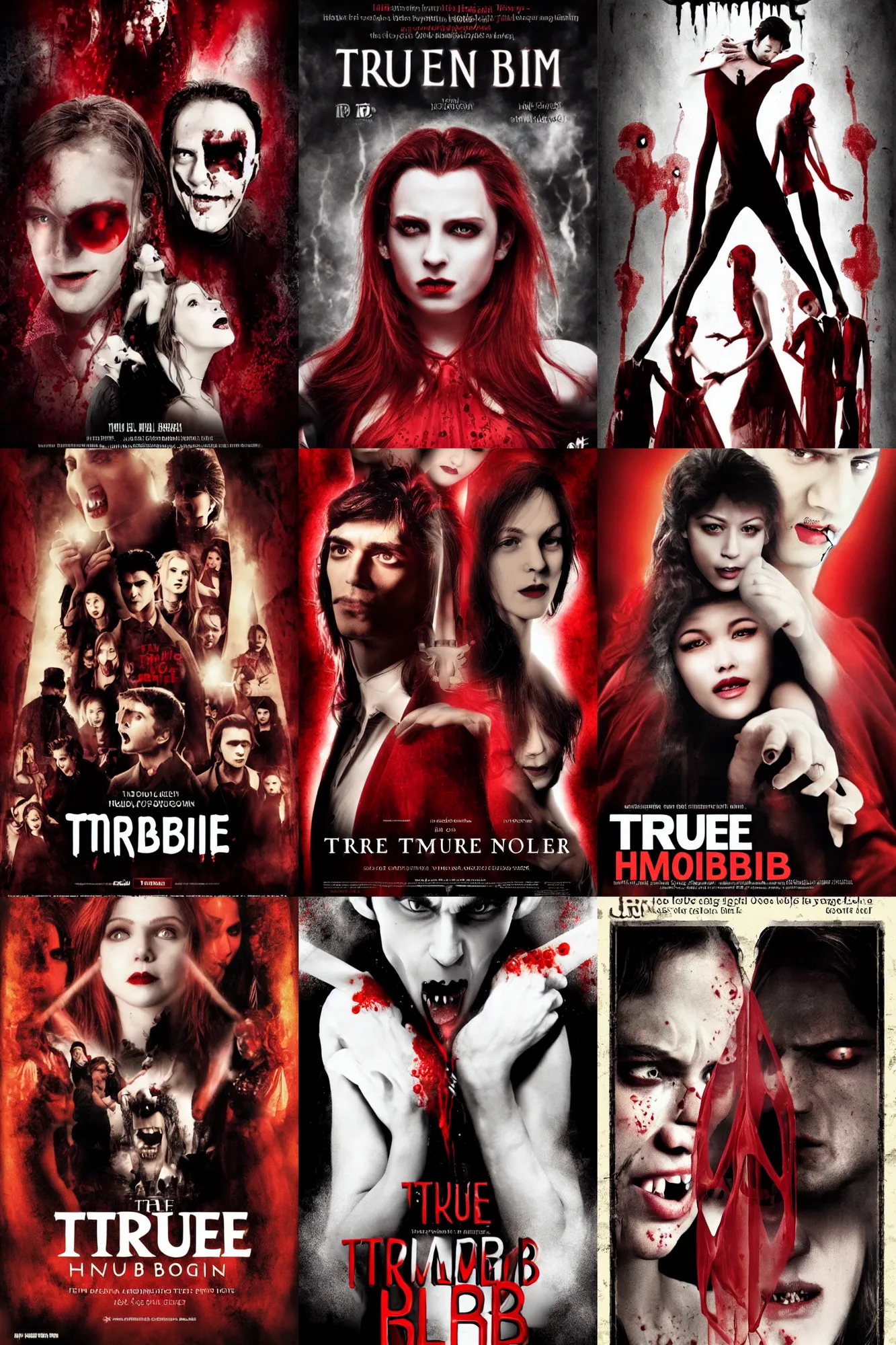 Prompt: True Hemoglobin, the vampire movie, movie poster