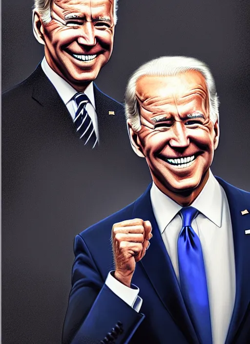 Image similar to photo of joe biden in the style of stefan kostic, realistic, sharp focus, 8 k high definition, insanely detailed, intricate, elegant, art by stanley lau and artgerm