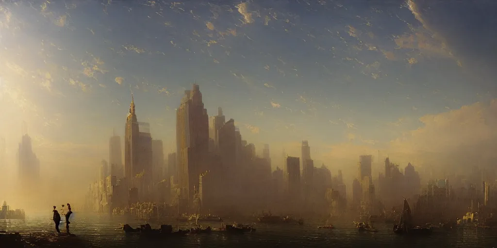 Prompt: Time square, large banana, Ivan Aivazovsky, Christopher Balaskas, Noah Bradley, Albert Bierstadt, Jim Burns, Edwin Church, Frederic Thomas Cole, Brown Durand, Asher David Friedrich, Caspar James Gurney, Johnson Heade, Martin Raphael Lacoste, Ted Nasmith, Andreas Rocha, Christophe Vacher