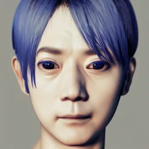 Image similar to rimuru looking into the camera, beautiful face, ultra realistic, fully clothed, intricate details, highly detailed, 8 k, photorealistic, octane render, unreal engine, in the style of andy warhol