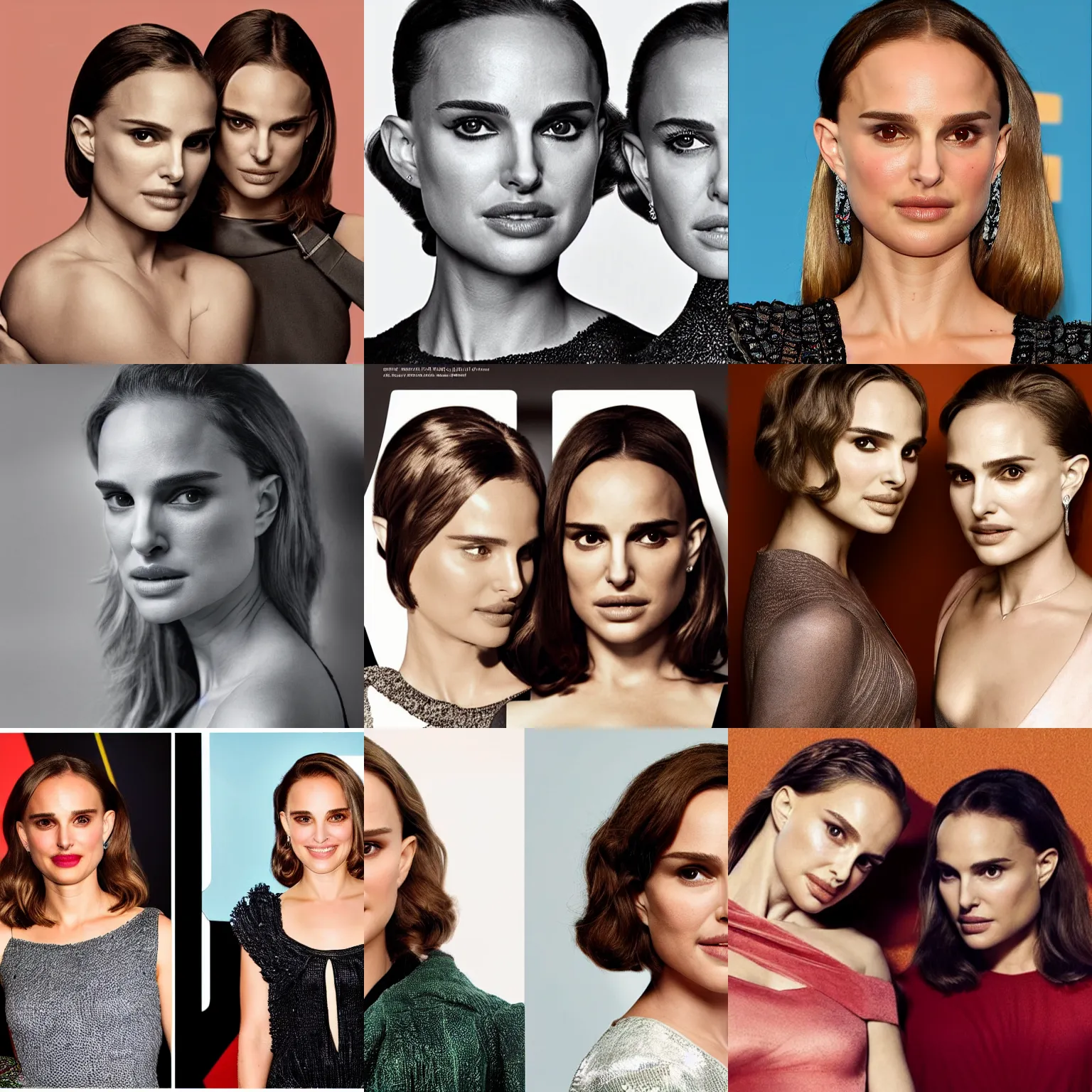 Prompt: hybrid natalie portman and margot robbi, portrait photograph award winning centered symmetrical